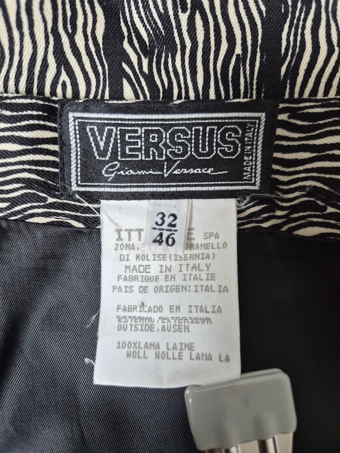 베르수스Versus 기하학 패턴스커트 46사이즈 P-134 상품이미지4