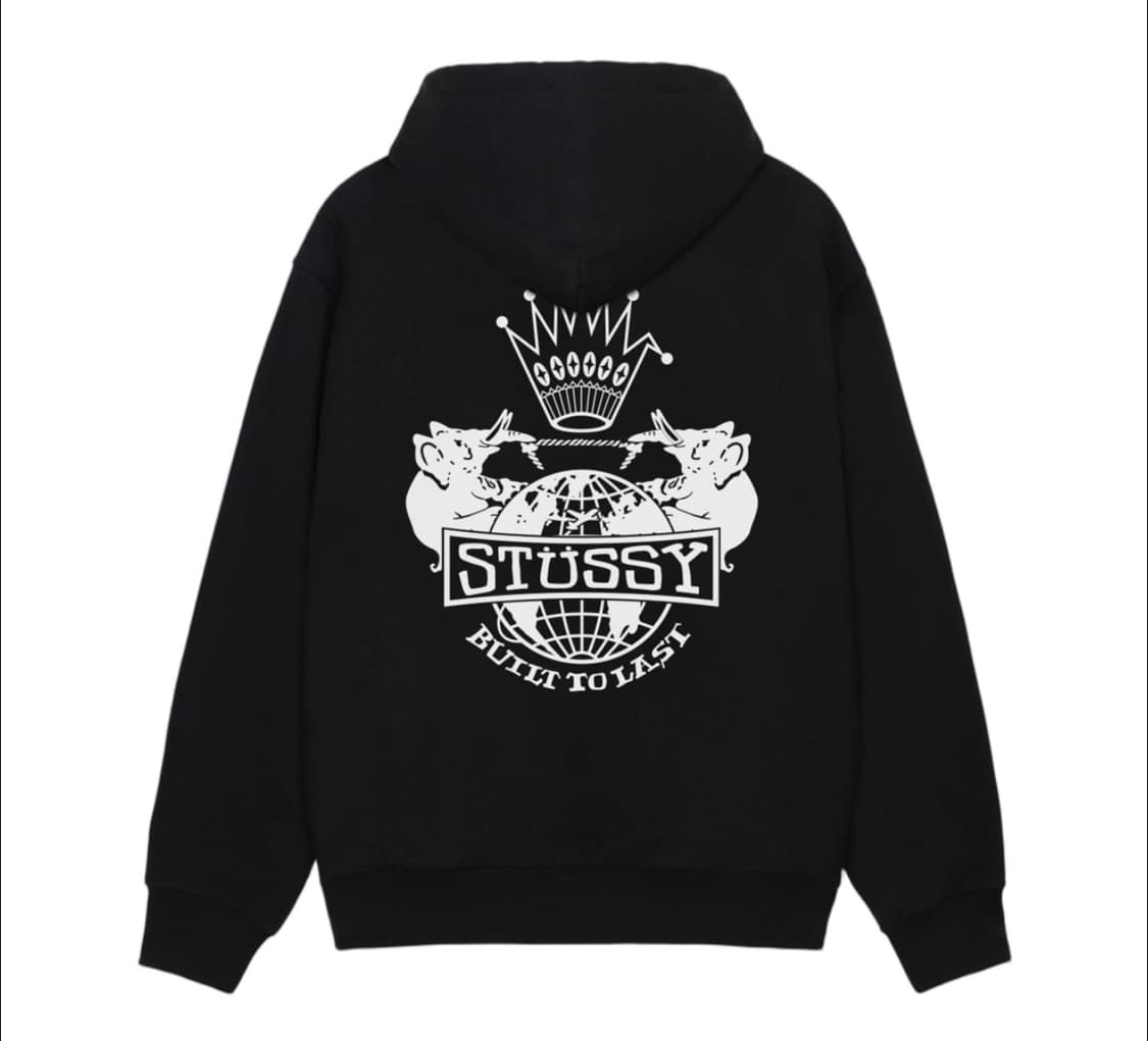 새상품) 스투시 빌트 투 라스트 후드 집업 블랙 상품이미지1