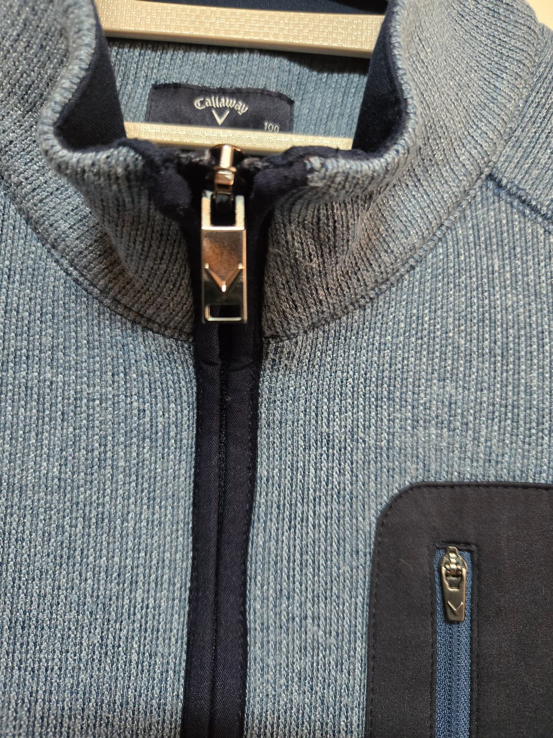 캘러웨이 정품 골프 남성 니트 기모 집업 상품이미지3