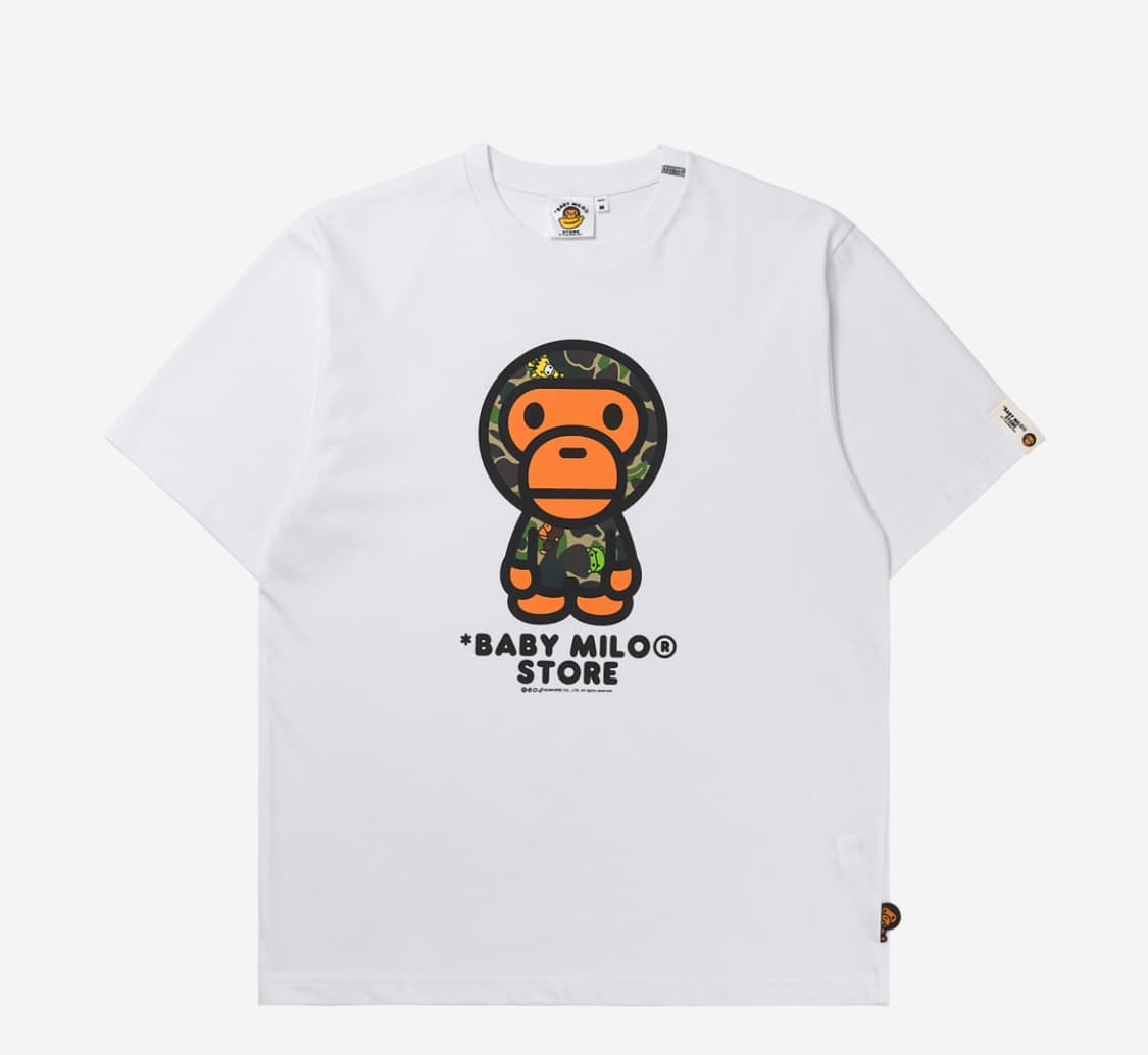 (W) BAPE Milo Regular Fit T-Shirt White 상품이미지1