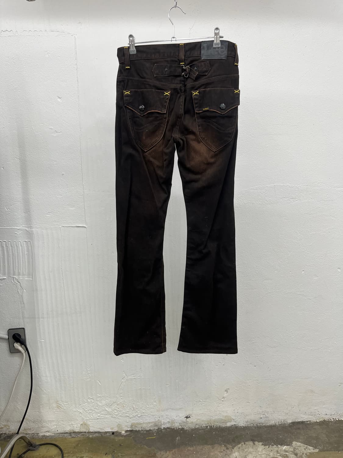 31) LEE CINCH BACK BROWN BOOT CUT PANTS 상품이미지2