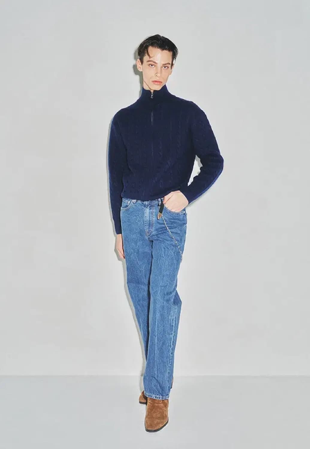 토니웩 케이블 니트 집업 L 상품이미지2