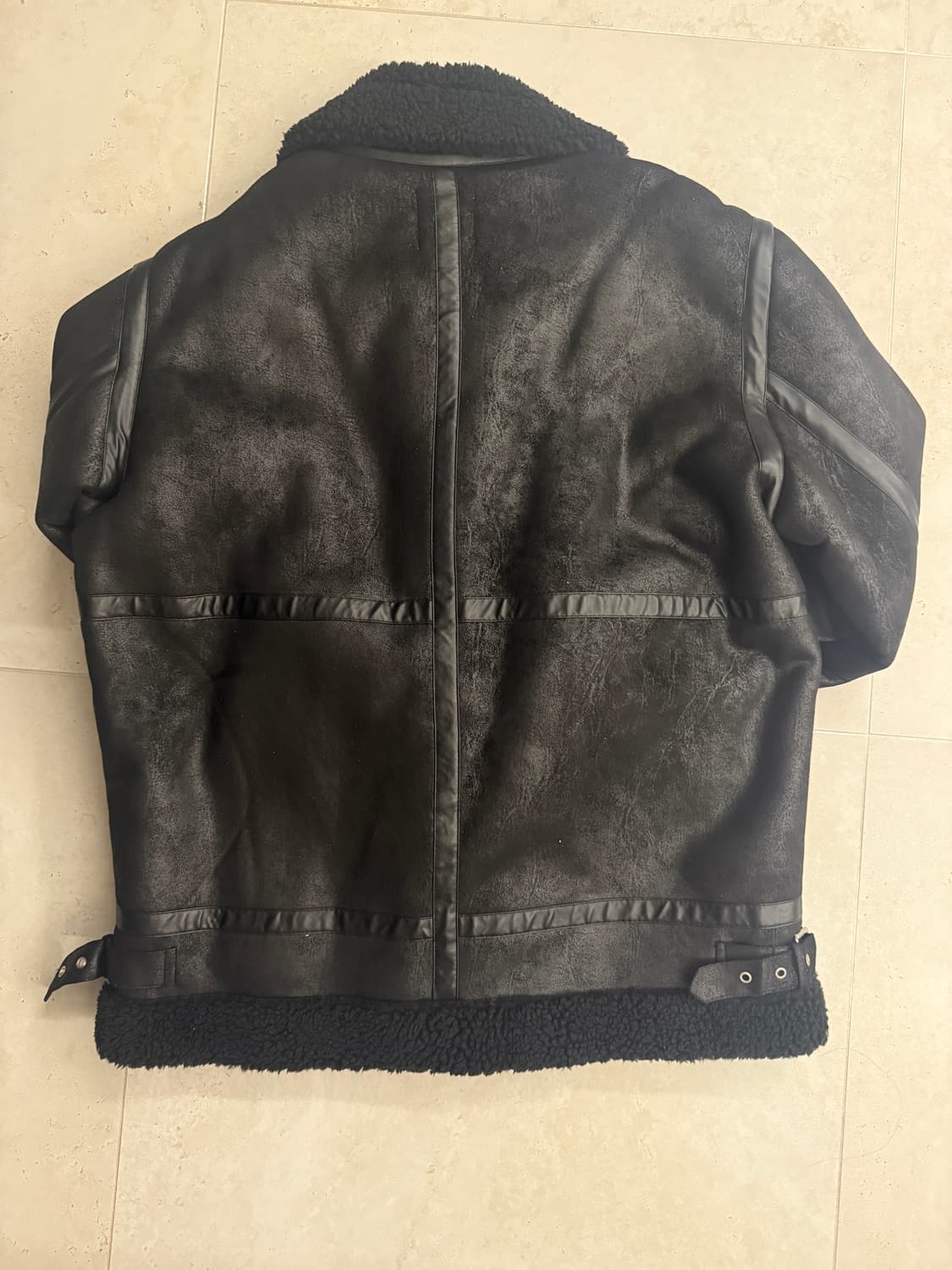 블랙 무스탕 M 급처 상품이미지2