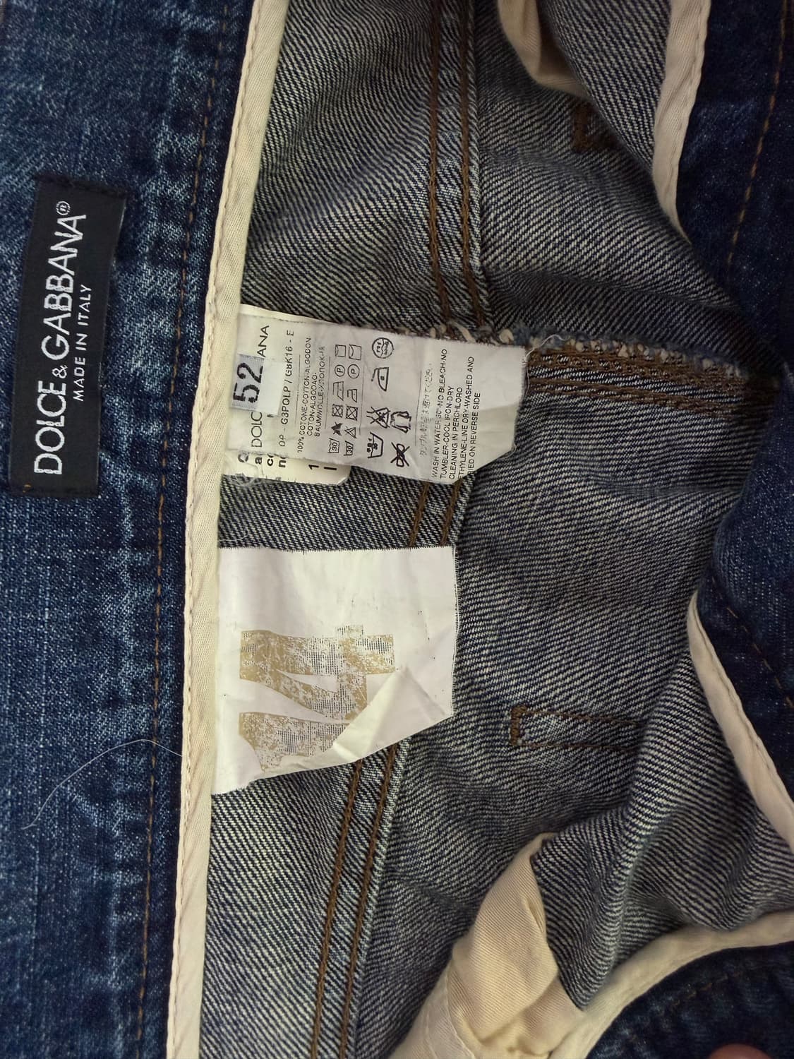 돌체앤가바나 00s 아카이브 14라인 플레이트 데님 상품이미지3