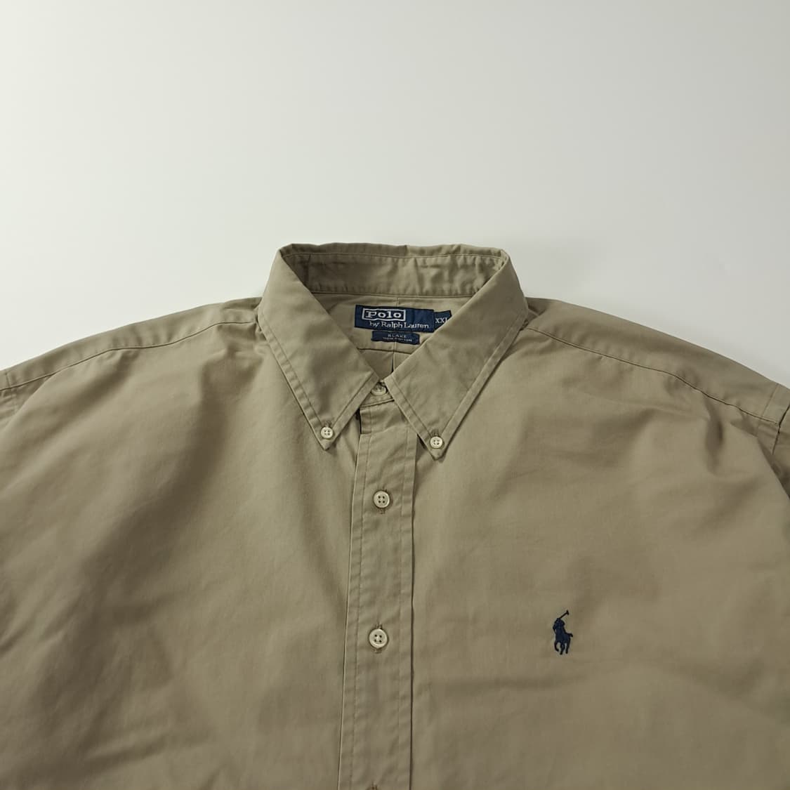 CJ201 2XL 폴로 빅사이즈 블레이크핏 90s 카키그레이 셔츠 남방 상품이미지2