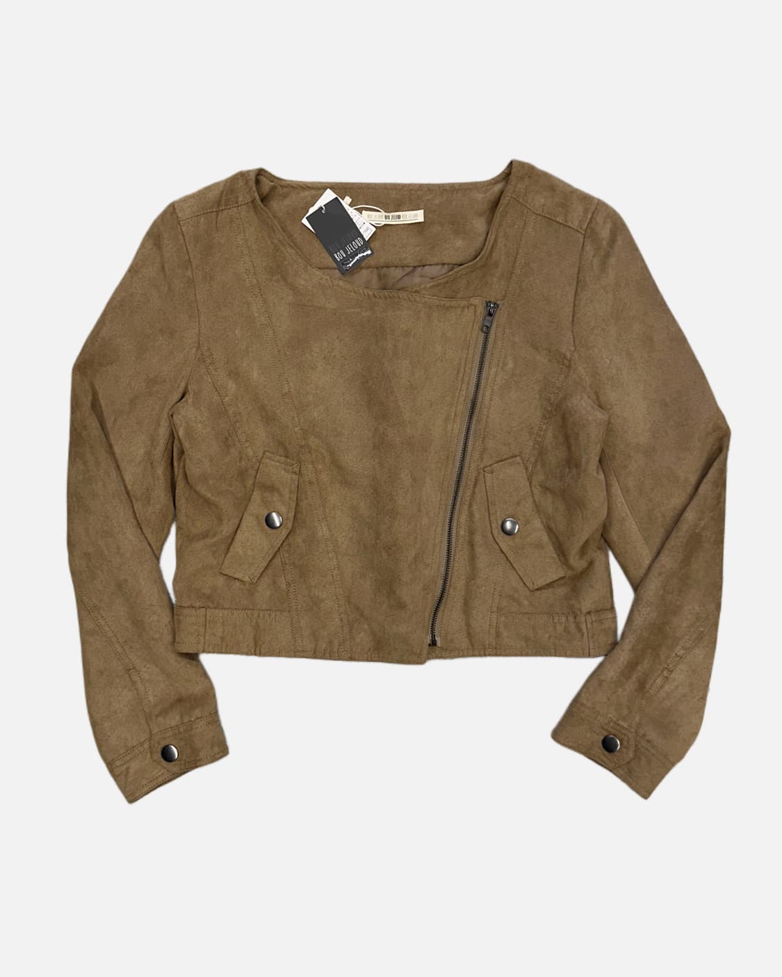 brown suede crop rider jacket 상품이미지2