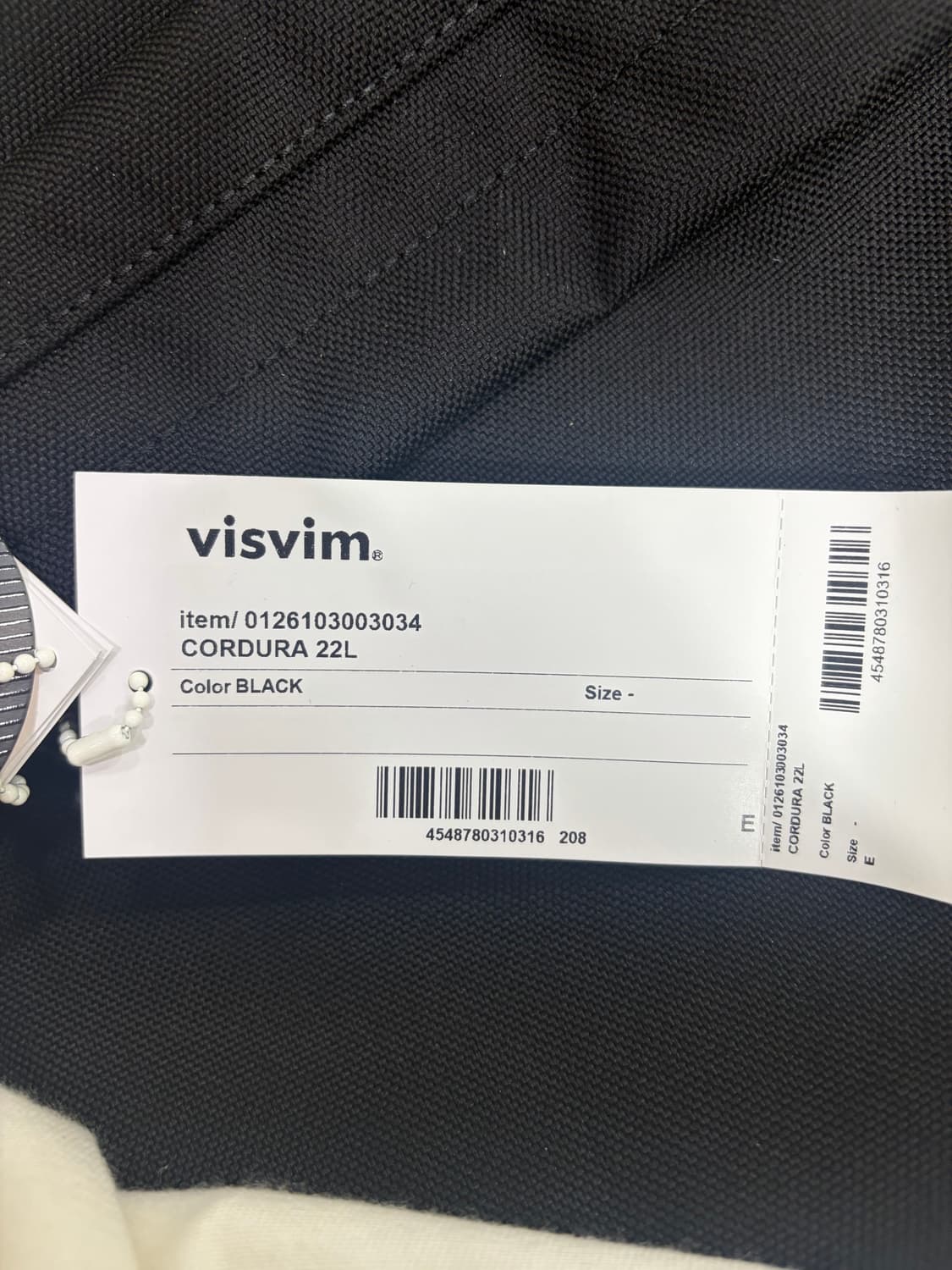 26ss 비즈빔 22L 백팩 블랙 새제품 상품이미지2