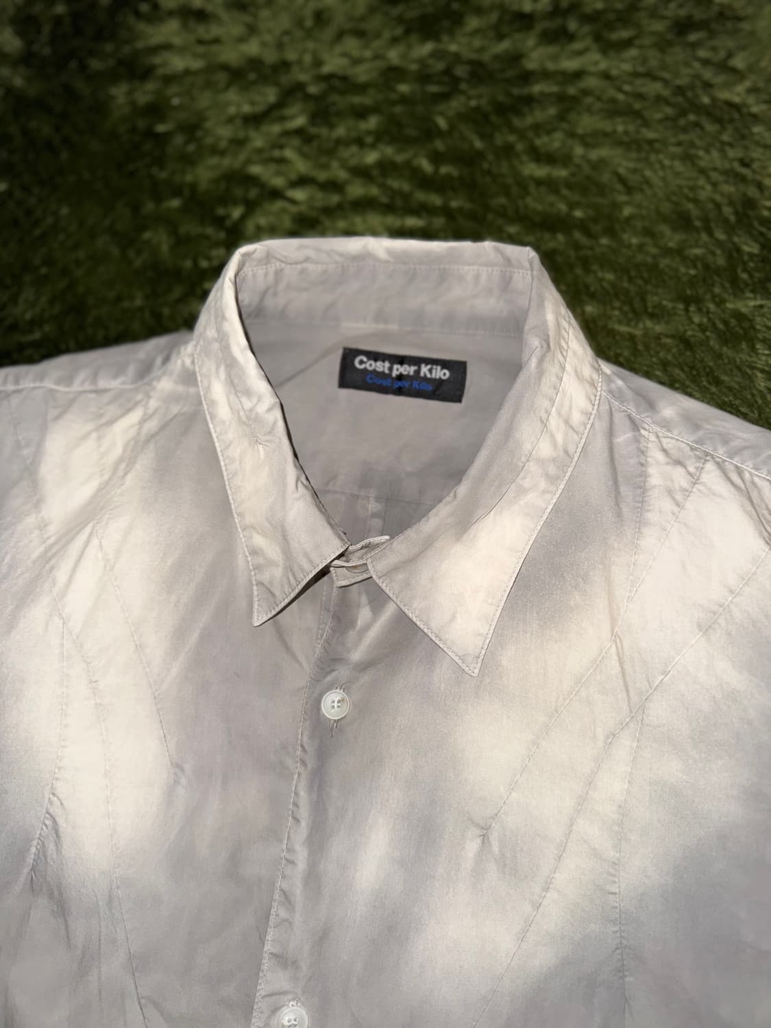 [XL] 코스트 퍼 킬로 블리치드 워싱 다트 셔츠 라이트 그레이 상품이미지3