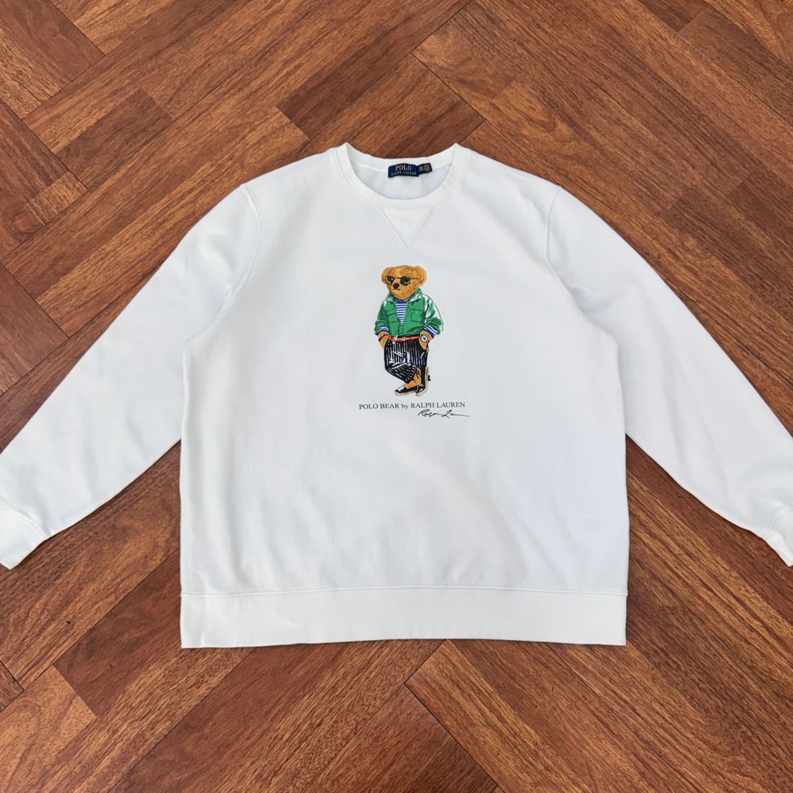 2XL 폴로 랄프로렌 폴로베어 화이트 맨투맨 티셔츠  상품이미지2