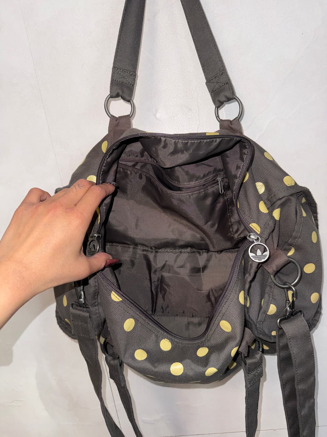 Adidas yellow brown dot boston bag 상품이미지7