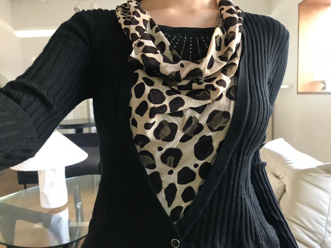 vintage leopard pattern knit 상품이미지2