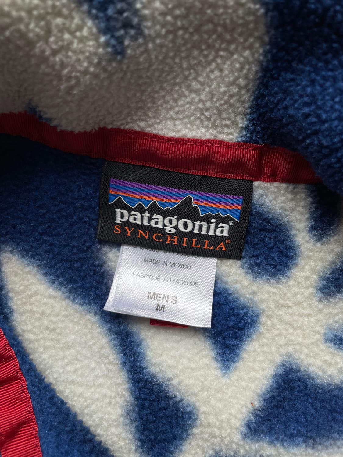 파타고니아 신칠라 하와이안 블루 플라워 패턴 빈티지 상품이미지3