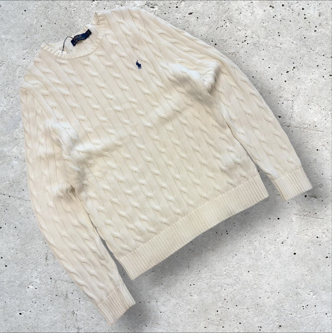 [L] 폴로 랄프로렌 케이블 니트 스웨터 아이보리 D148 상품이미지1