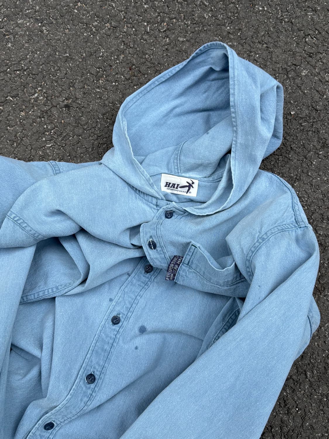 하이 스포르팅 기어 by 이세이미야케 후드 데님셔츠  상품이미지3