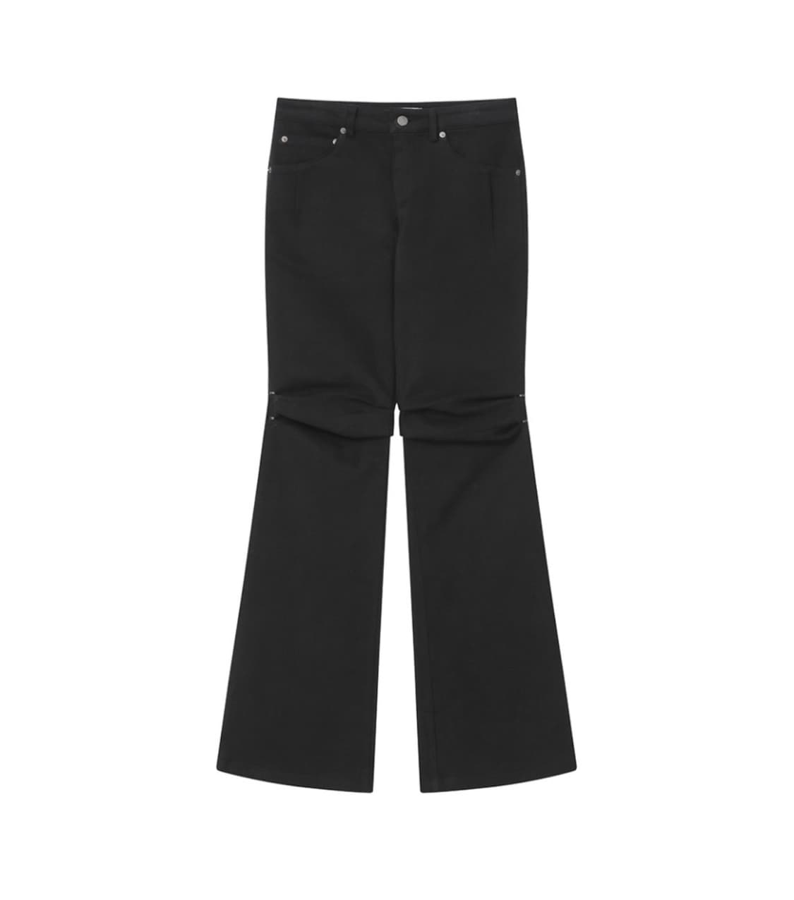 [Miseki  seoul] Shifted snap pants BLACK 상품이미지1