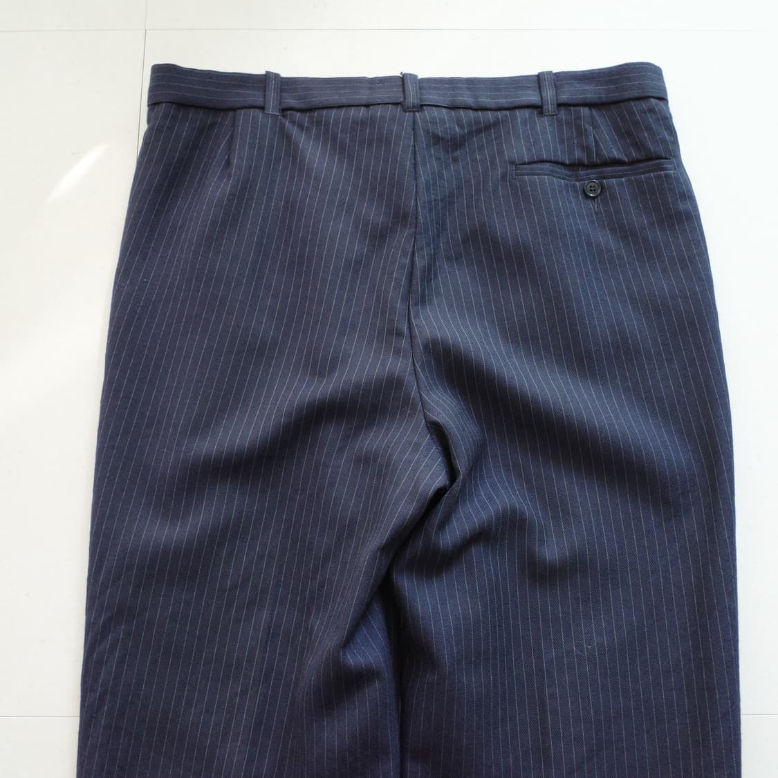 80s 프랜치 스트라이프 울 드레스 워크 팬츠 상품이미지8