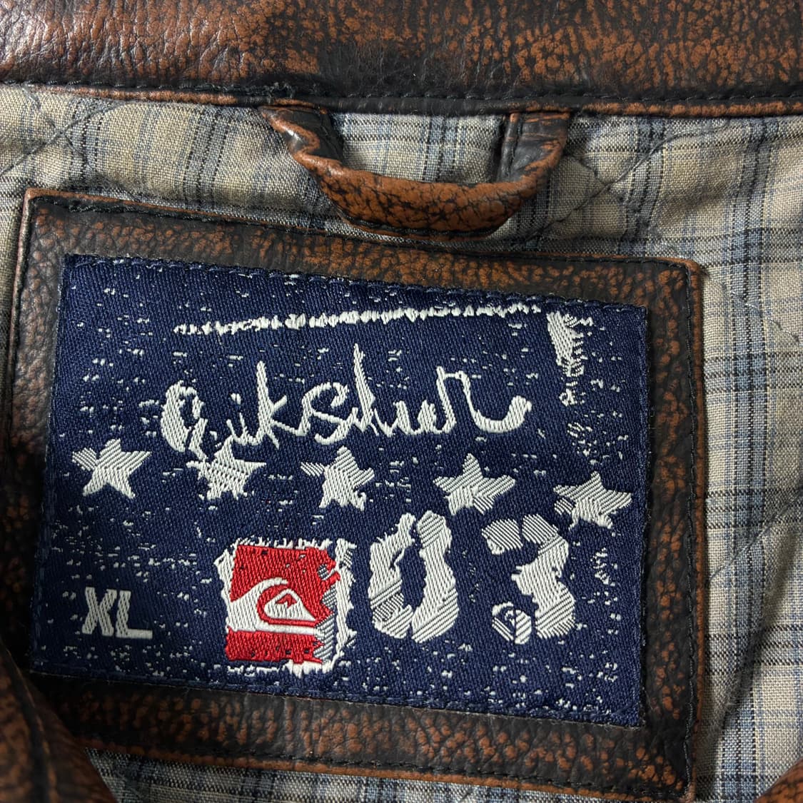 Quick silver  퀵실버 90,s 웨스턴 레더 브라운 레이싱 자켓 상품이미지8