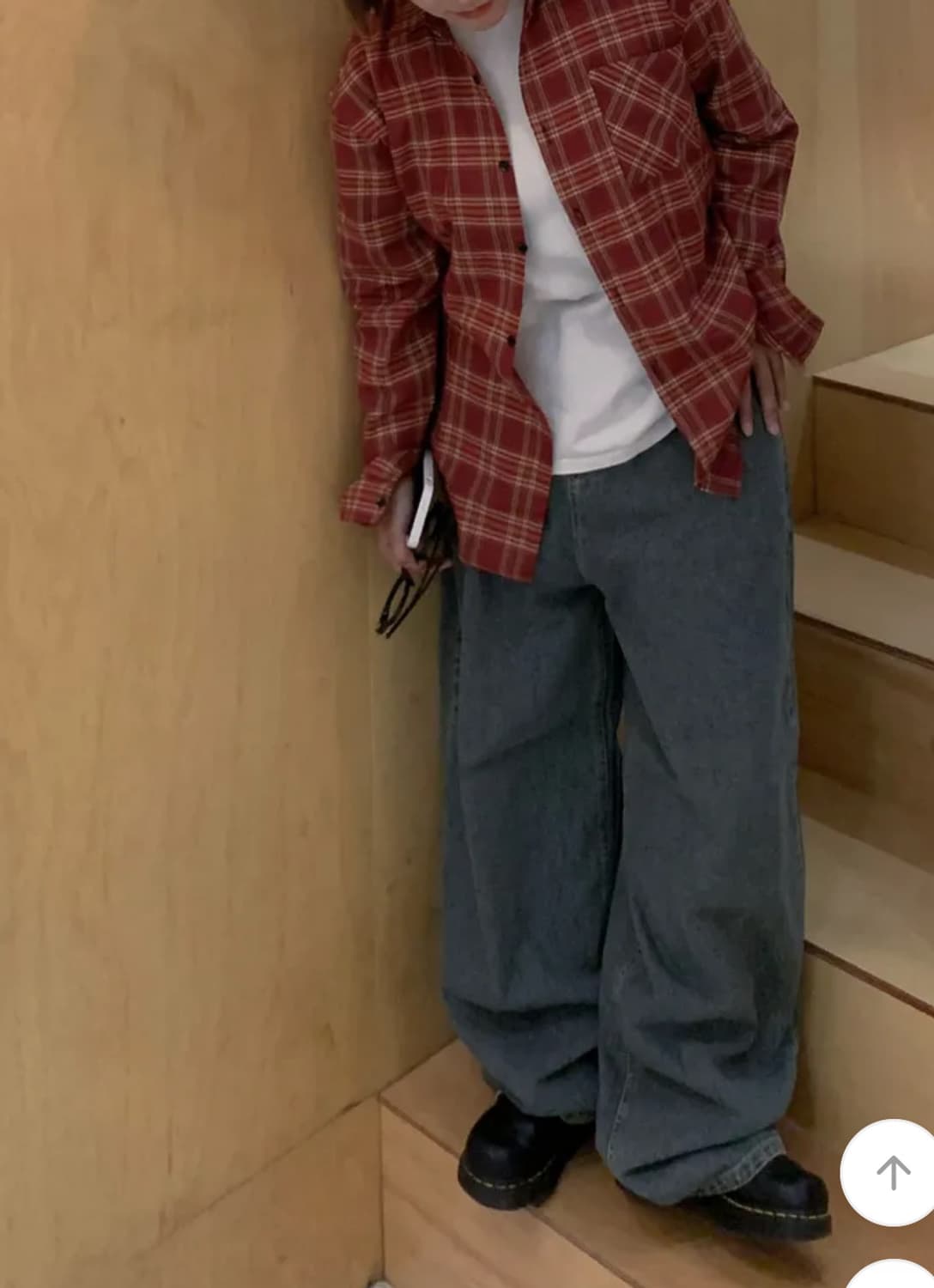 빨간색 체크 셔츠 상품이미지1