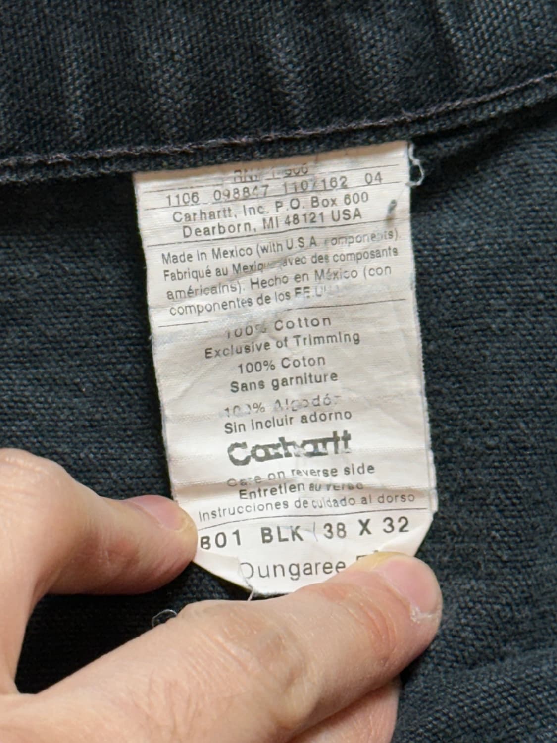 OG 칼하트 B01 더블니 블랙 칼하트 썩블니 워크팬츠 상품이미지10
