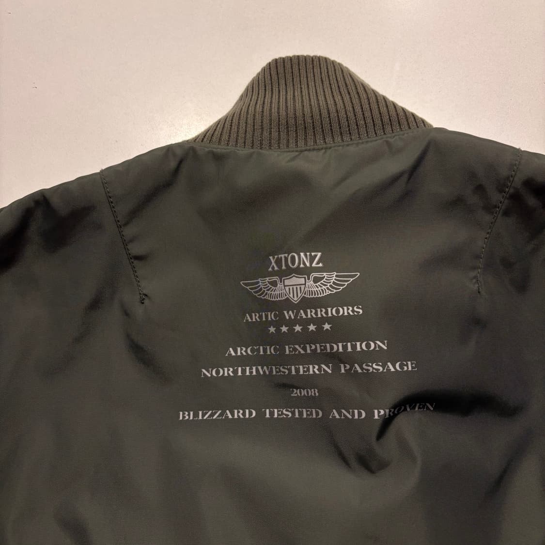 [S] 엑스톤즈 밀리터리 항공 점퍼 카키색 패치 자켓 E61 상품이미지9