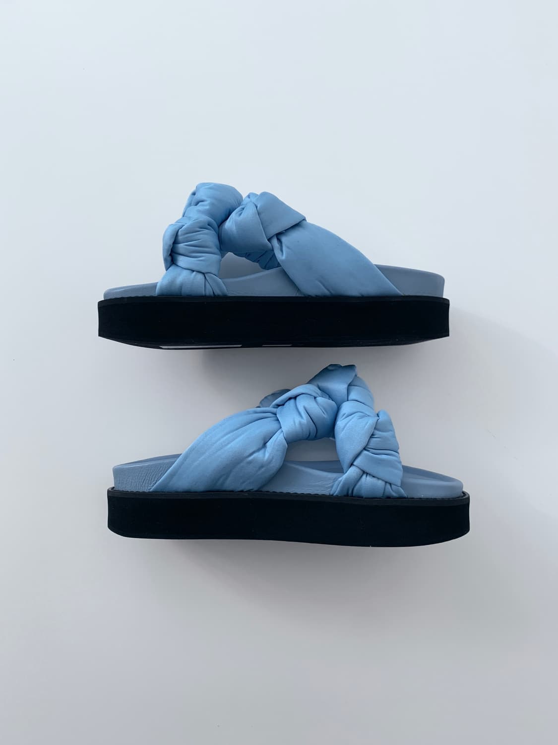 Satin Knotted Platform Sandals 상품이미지6