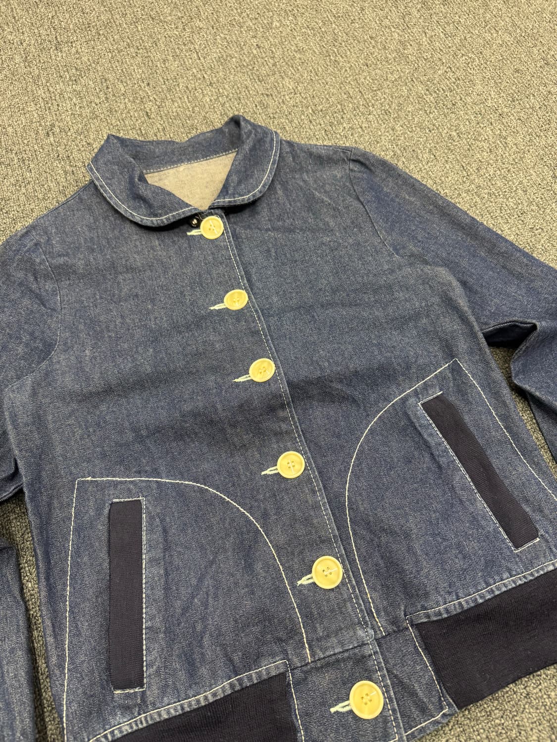 Vintage 여성 니트 데님자켓 상품이미지2