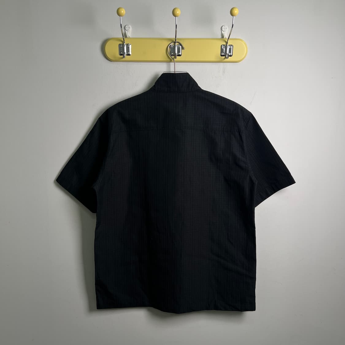 jpn vtg 빈티지 블랙 스트라이프 반팔 집업 자켓 L 상품이미지2