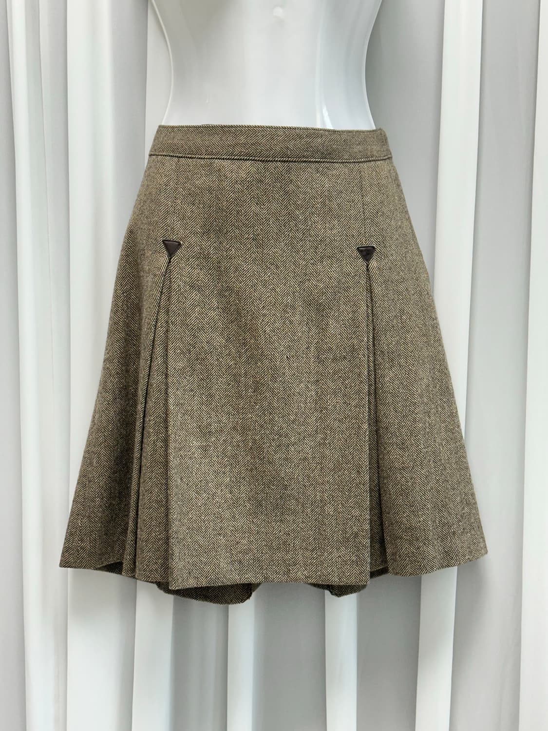 버버리 블루라벨 헤링본 체크 스커트 상품이미지1