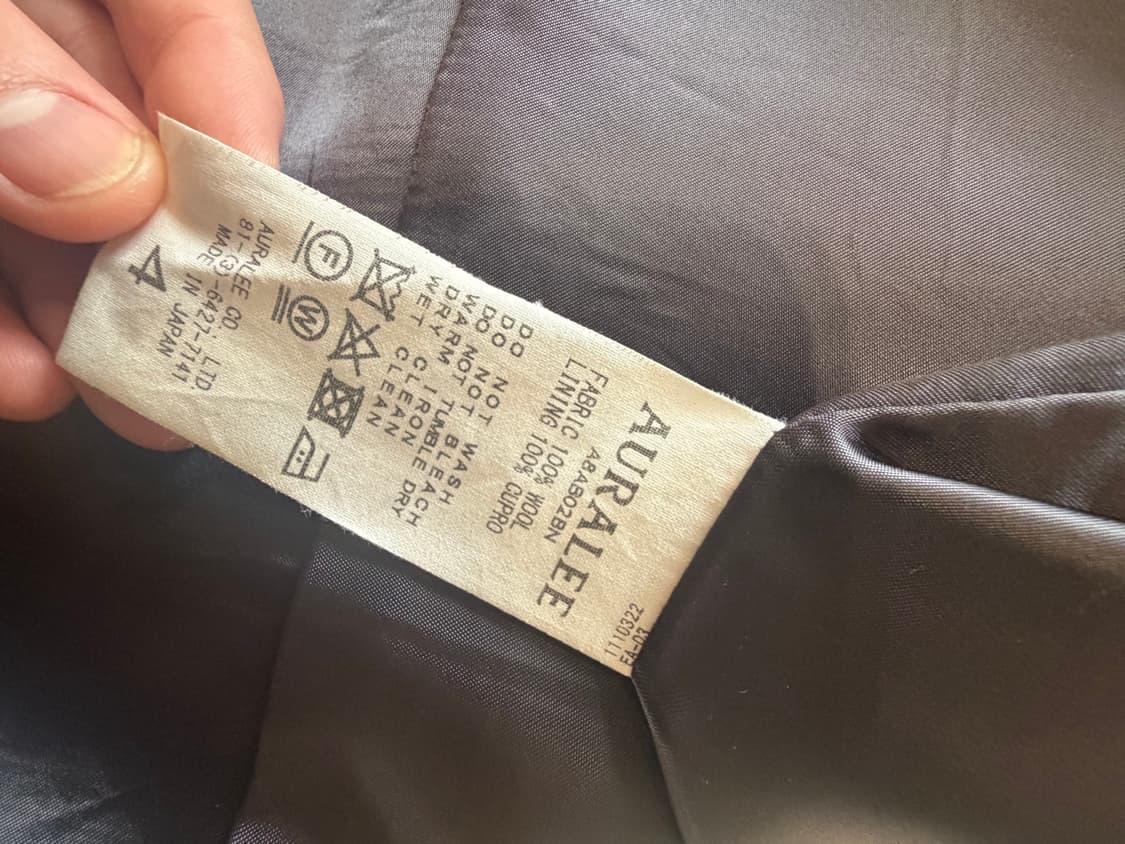 오라리 더블 페이스 체크 지프 블루종 상품이미지7