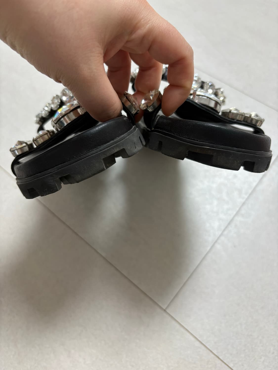 미우미우 크리스탈 슬리퍼 37사이즈 상품이미지5