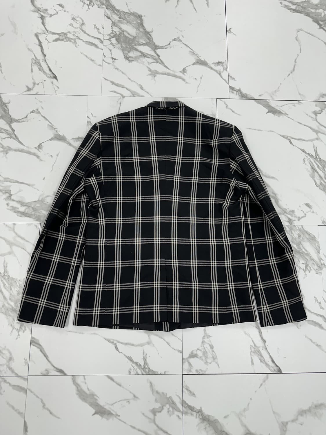 플레이하운드 체크 더블 브레스티드 블레이저 상품이미지2