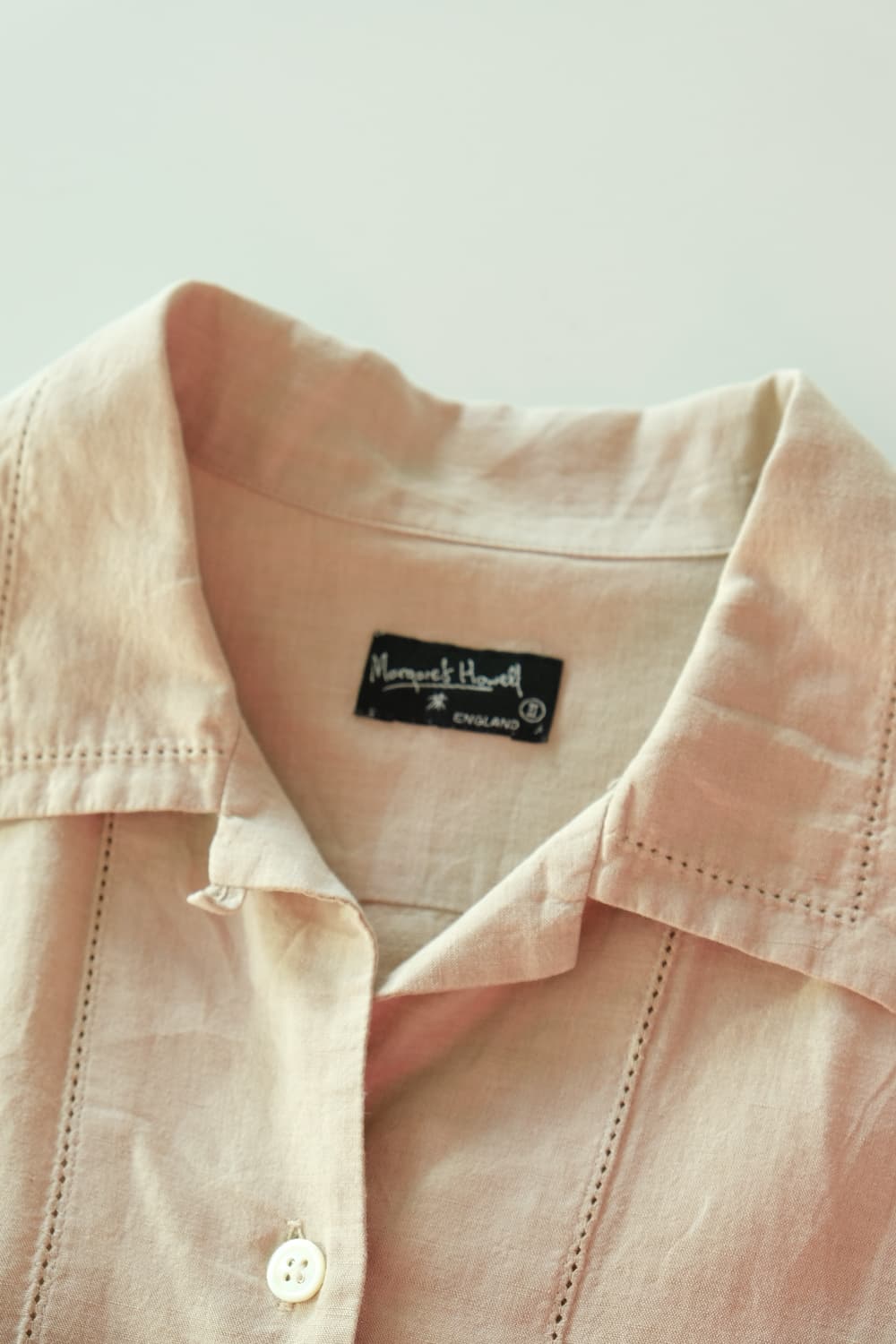 85~90 마가렛호웰 린넨 반팔 블라우스 셔츠 상품이미지3