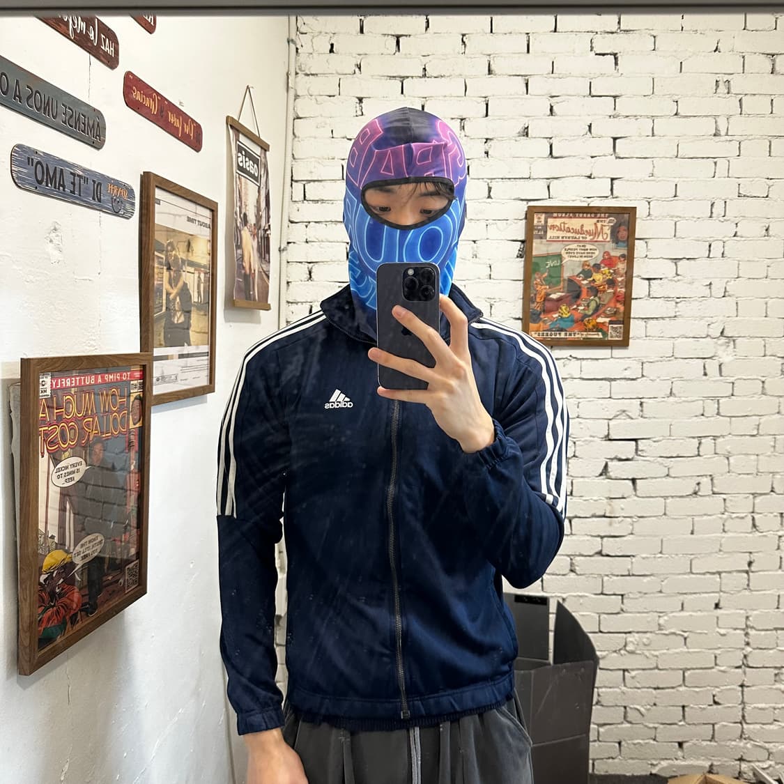 아디다스 네이비 삼선 트랙탑 져지 상품이미지2