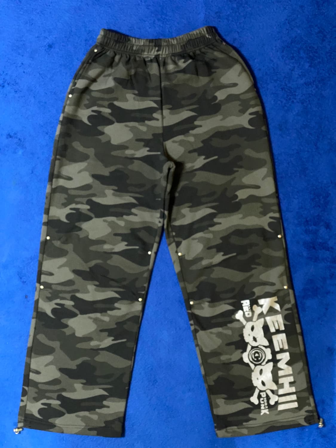 KEEMHII 카모 후드 y2k 집업 트레이닝 팬츠 세트 Free 상품이미지6