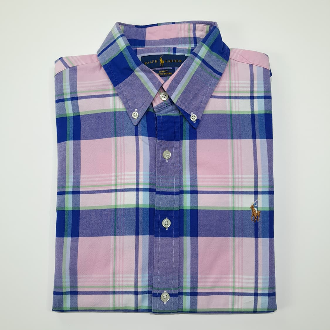 CL591 L 폴로 클래식 마드라스 체크 버튼다운 멀티컬러 셔츠 상품이미지7