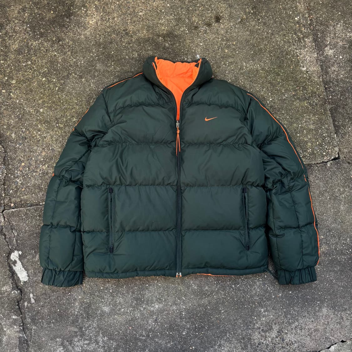 나이키 리버시블 패딩 점퍼 그린/오렌지 L 상품이미지1
