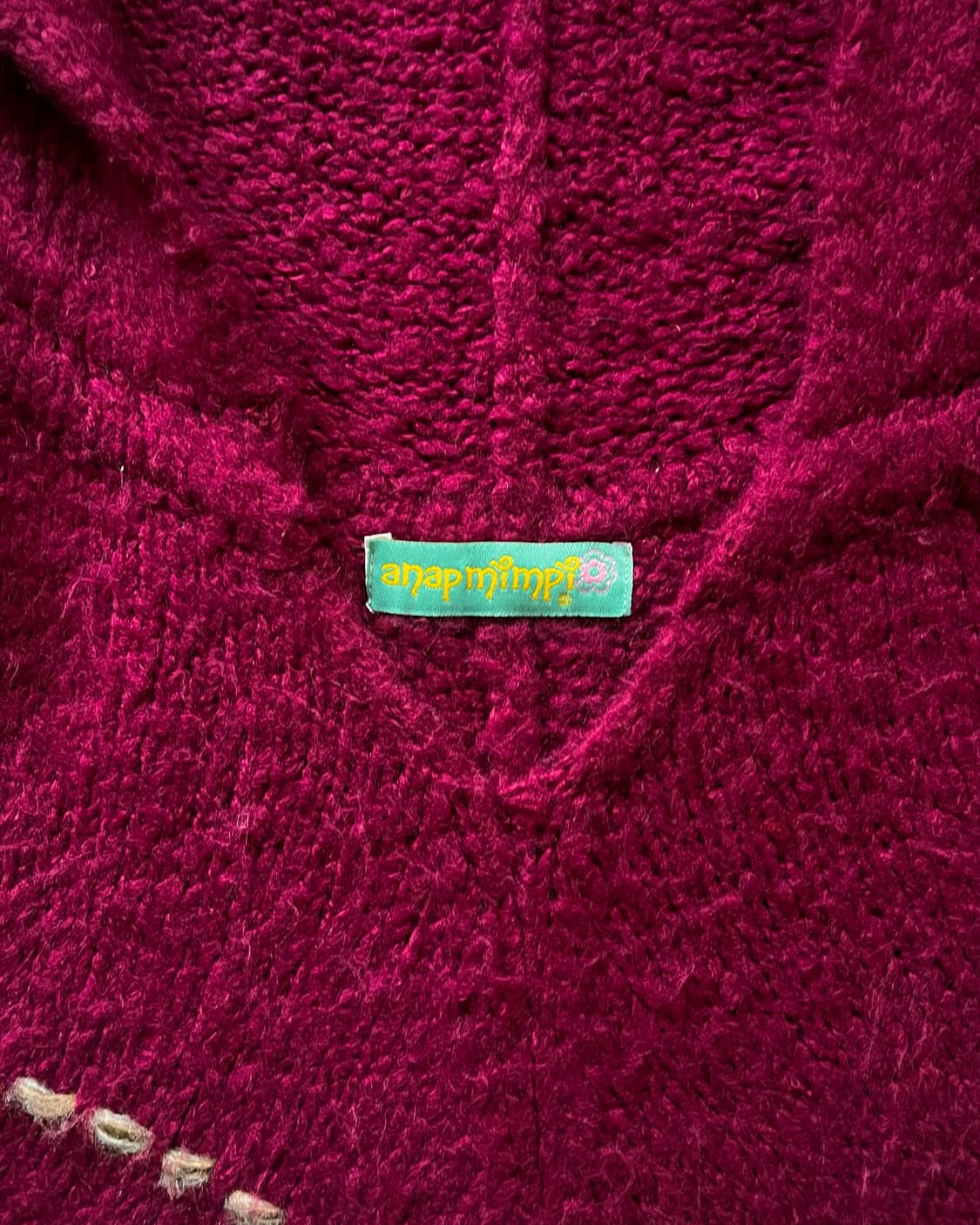 ANAP Mimpi Hippie Hood Fringe Knit Cape 상품이미지4