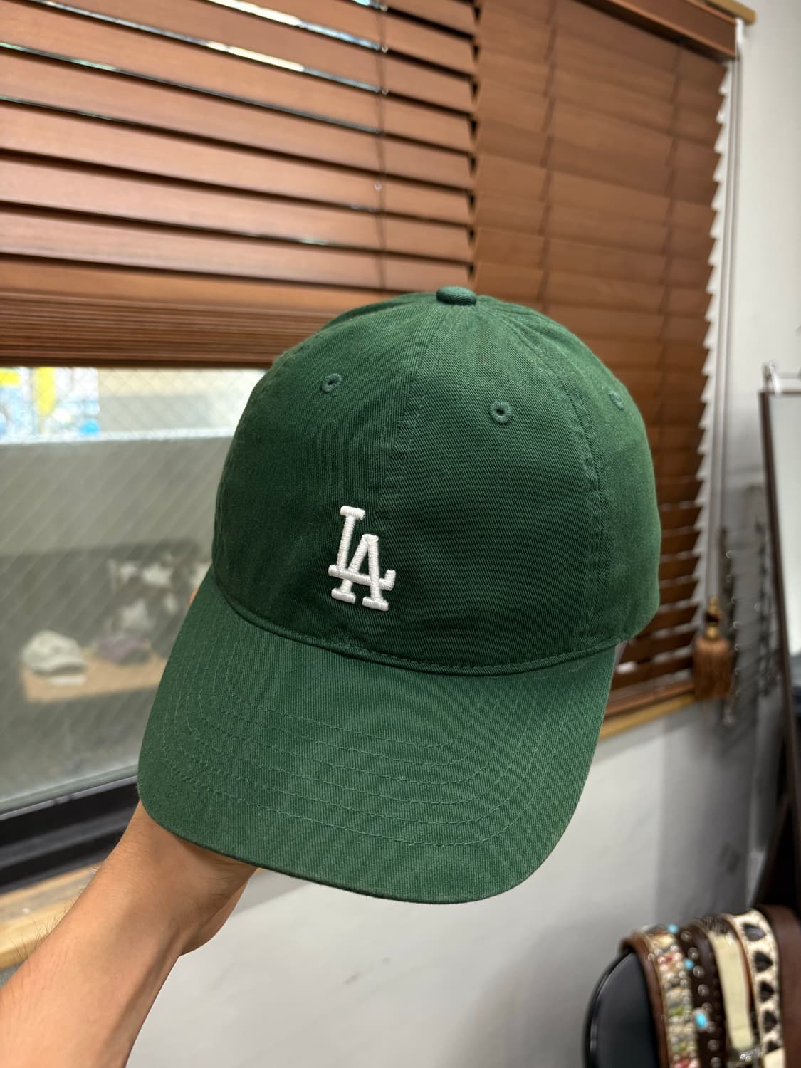 MLB 엠엘비 LA다저스 그린 볼캡 모자 상품이미지1