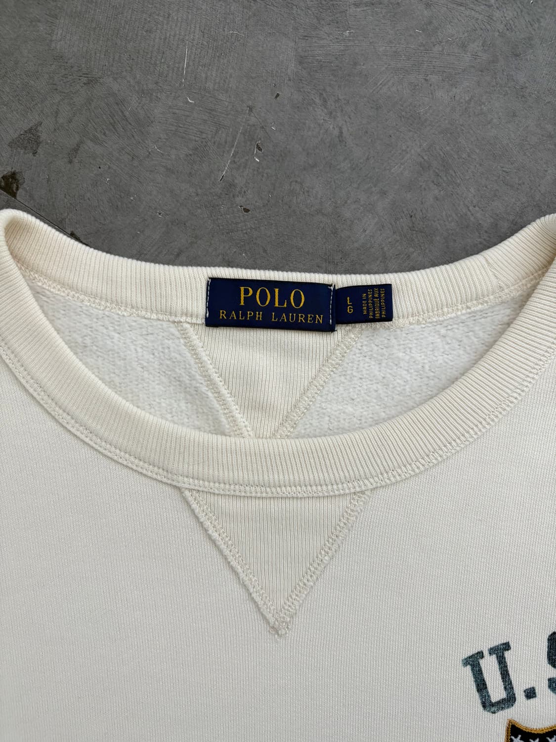 Polo 폴로 랄프로렌 신형 아이보리 맨투맨 상품이미지3