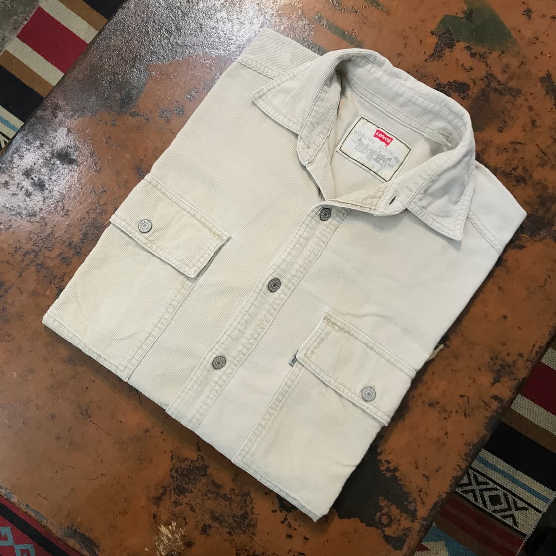리바이스 라이트 베이지 코듀로이 셔츠 남성 105 사이즈  상품이미지1