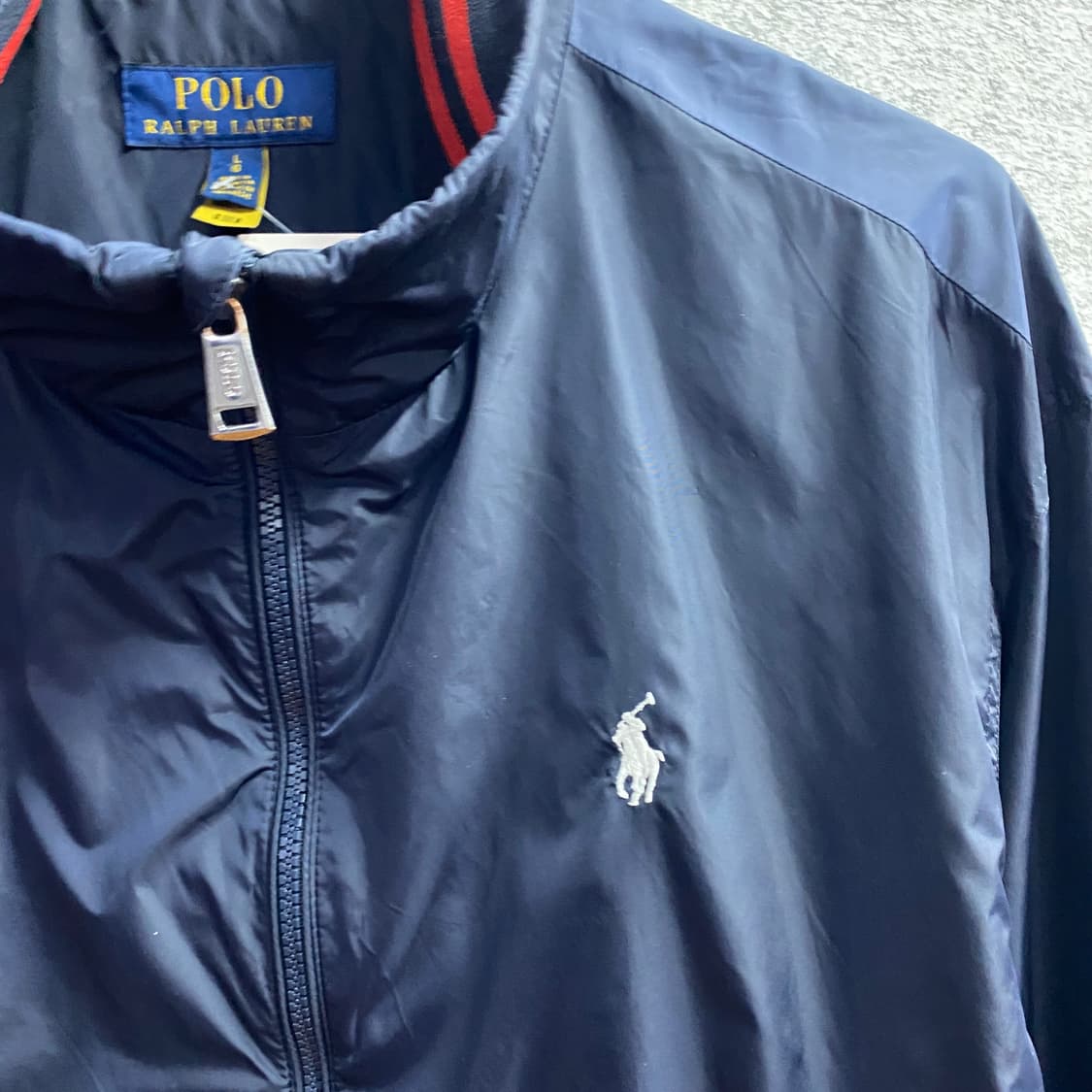 폴로랄프로렌 화이트 포니 신형 네이비 나일론 자켓  B4149  상품이미지3