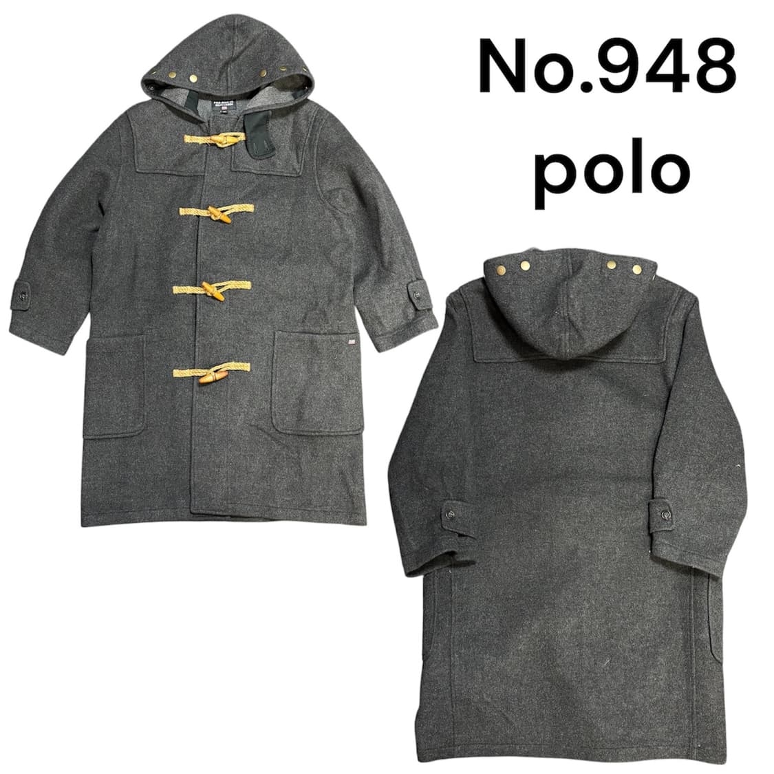 90s 폴로 랄프로렌 진스 떡볶이 코트 오버핏 후드 코트  상품이미지1