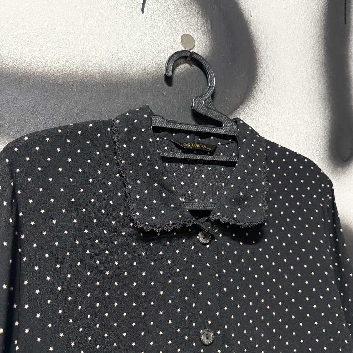 VTG 빈티지 도트 페이즐리 패턴 레이스 카라 긴팔 셔츠 상품이미지3