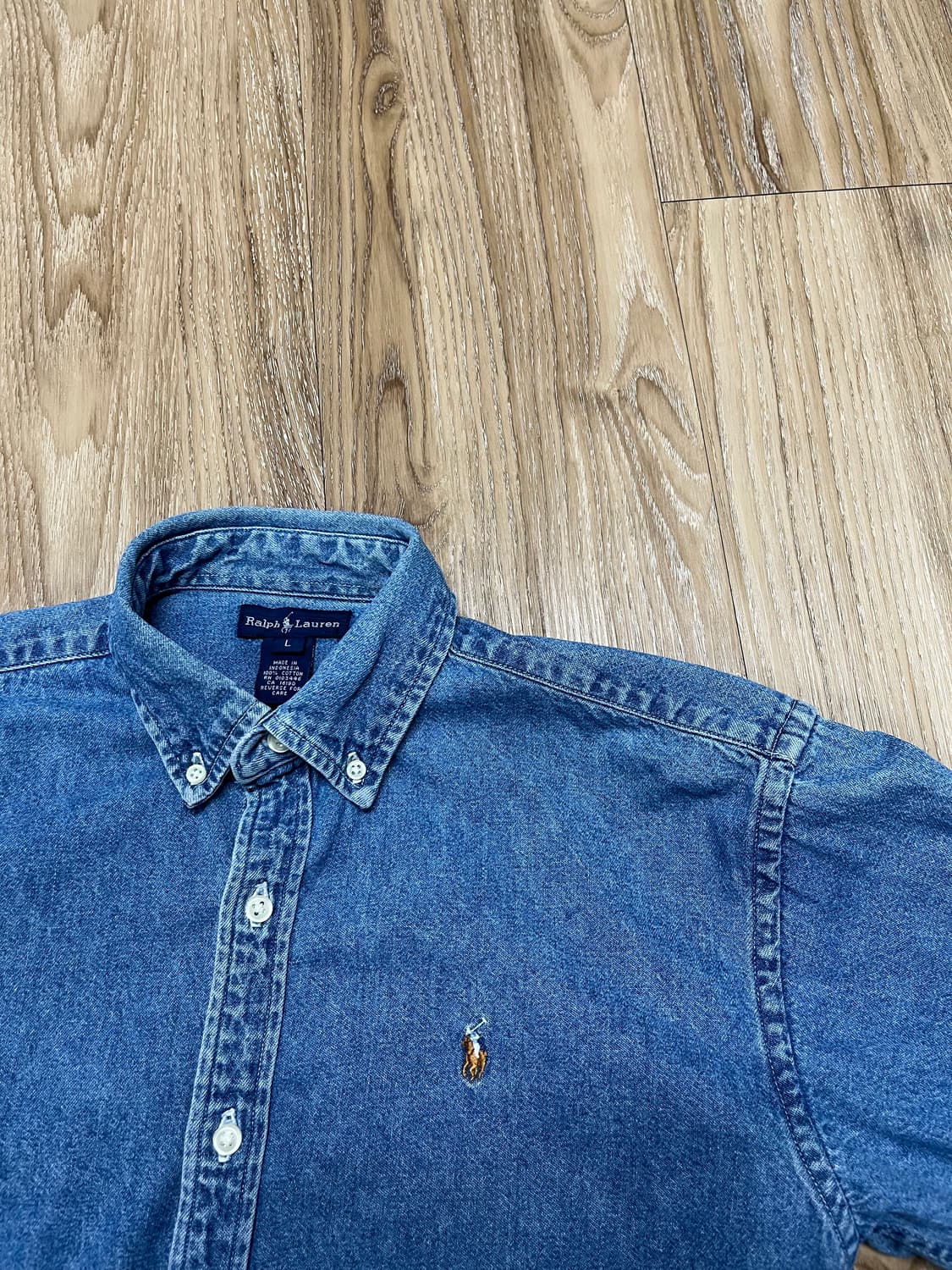 폴로 랄프로렌 컬러포니 데님 셔츠 상품이미지3