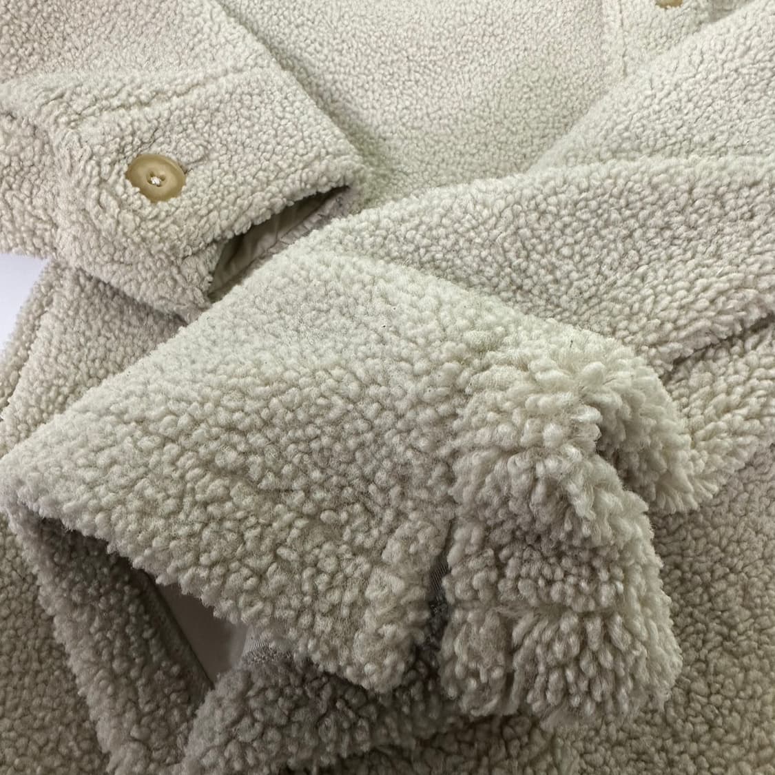 우먼L-XL 유니클로U 베이지 오버핏 카라넥 플리스자켓 상품이미지4