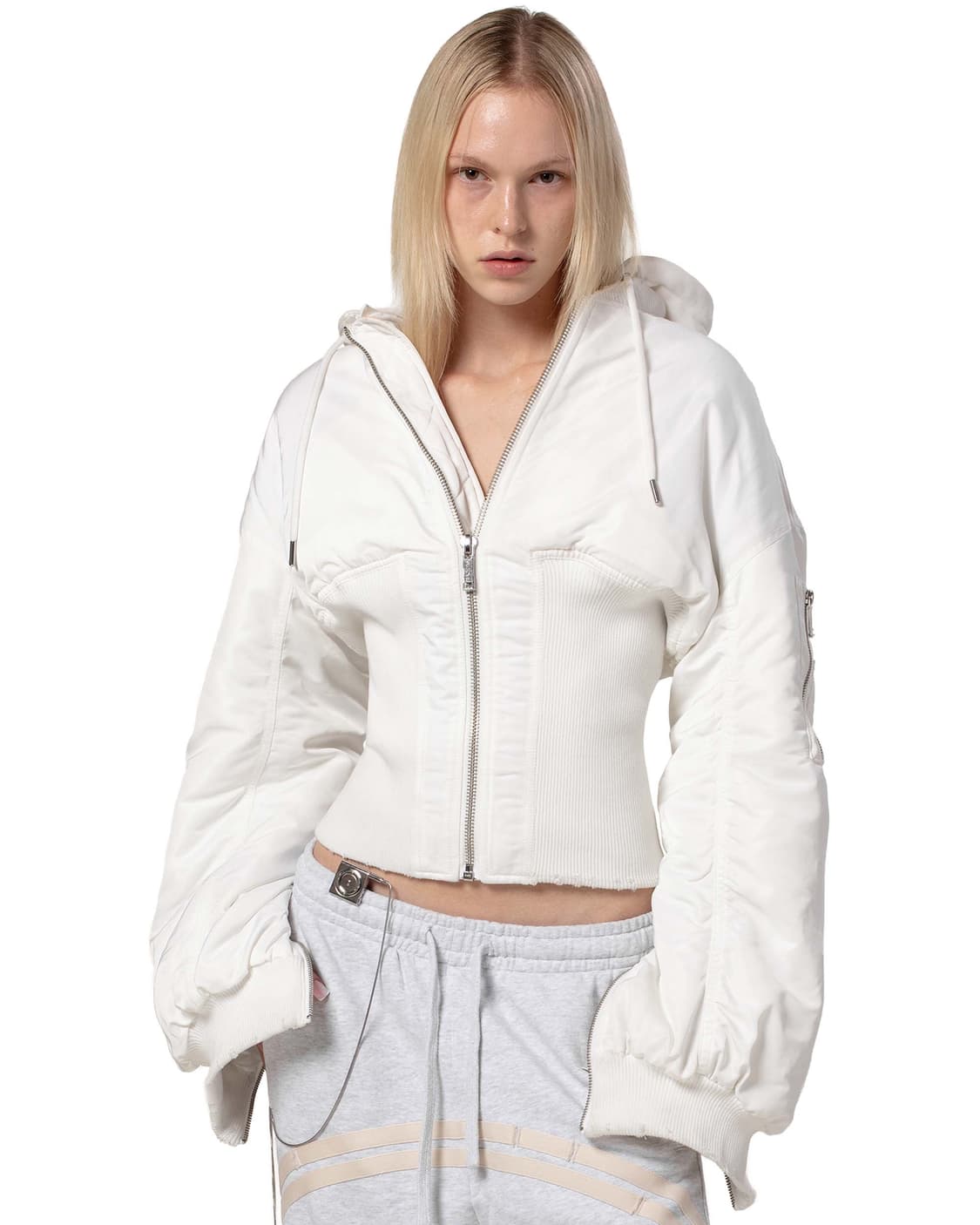 레이서 월드와이드 항공점퍼 화이트 S 상품이미지1