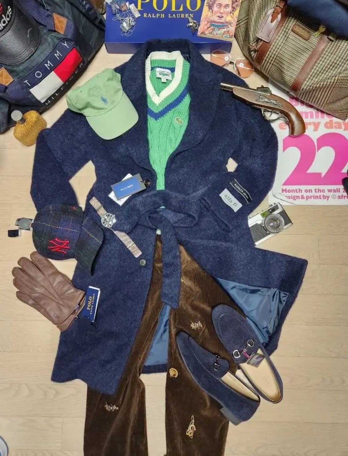 바쏘옴므 알파카 벨티드 코트(새제품) 상품이미지3