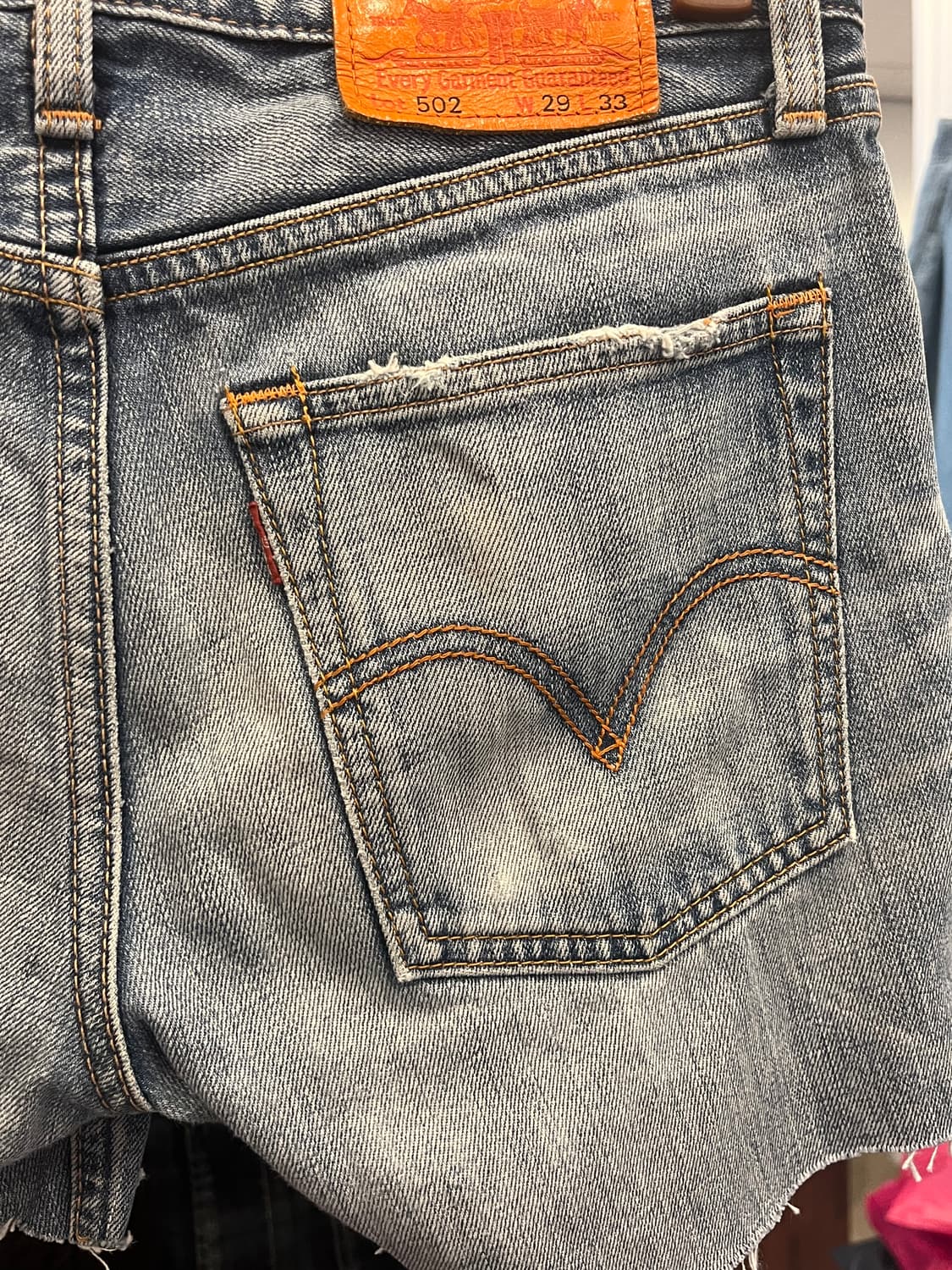 00s Levis 리바이스 502 컷오프 데님 쇼츠 팬츠 (29inch) 상품이미지7