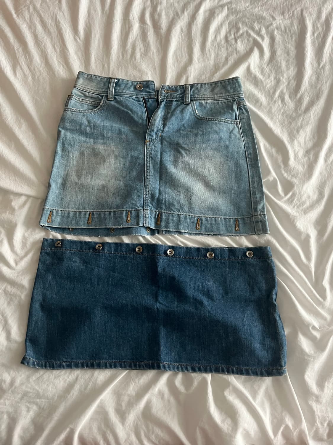 Pretone 데님 탈부착 스커트 상품이미지1