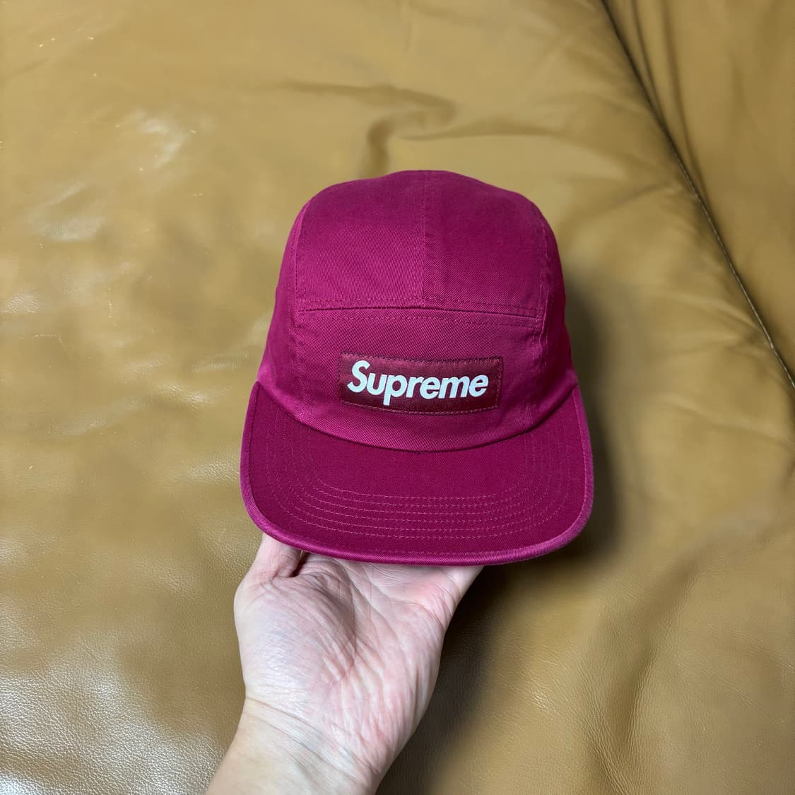 슈프림 캠프캡 모자 박스로고 24FW 크랜베리 상품이미지2